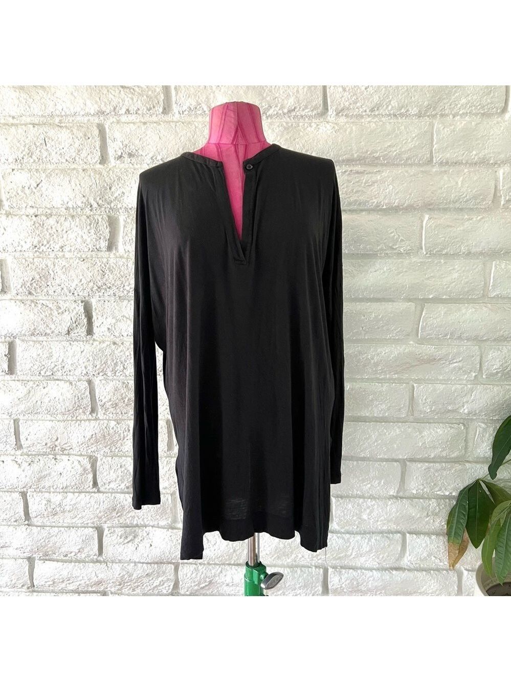 Vince Charcoal Long Sleeve Tunic